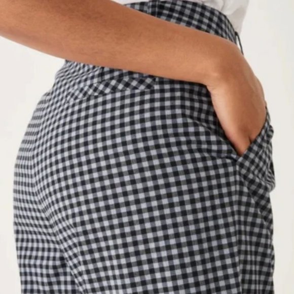 BNWT Frank and Oak The Gingham Amelia Balloon Pant - Navy - 4 - Picture 3 of 8